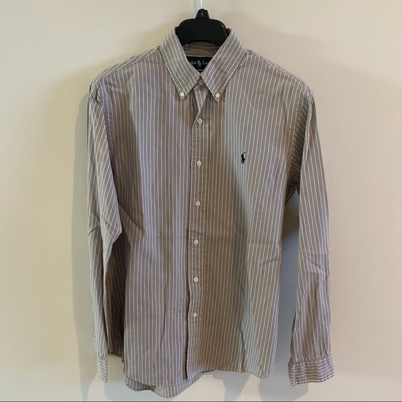 Ralph Lauren Other - Ralph Lauren L/S Grey Stripe Button Down Shirt SzM